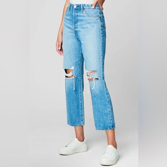 NWT BLANK NYC Baxter Rib Cage Jean With Ripped Knee Size 31 - Picture 14 of 16